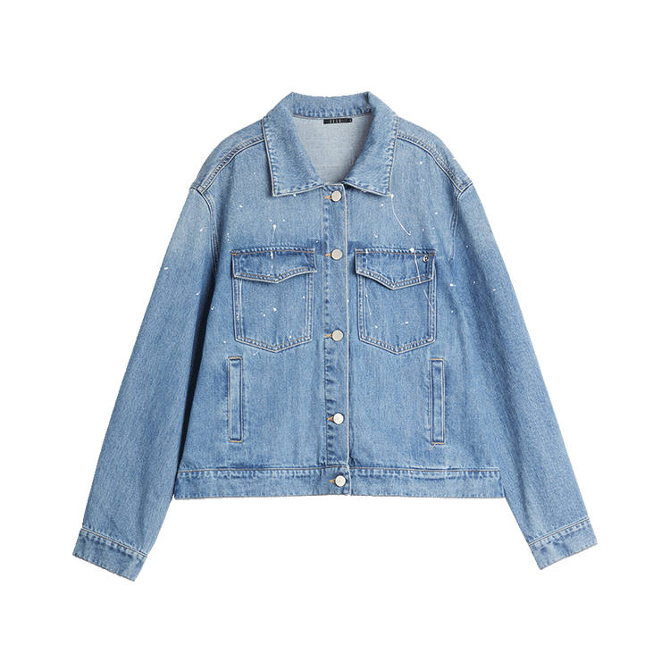 ELLE Cropped Coats Women's Blue