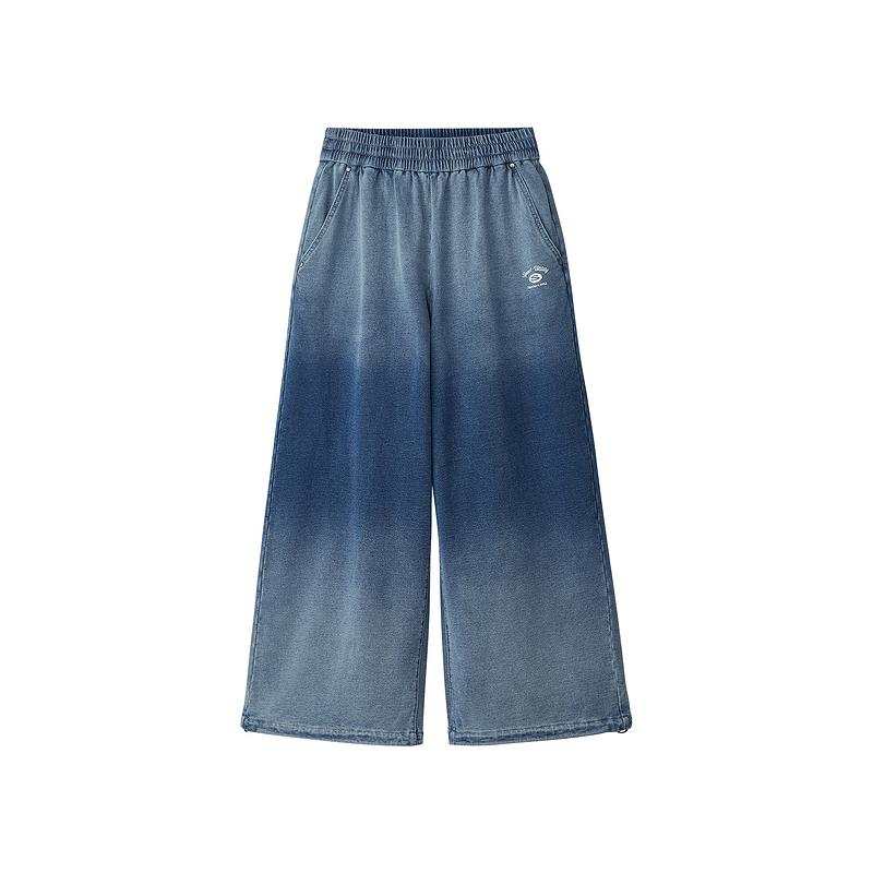 Skechers Sports League Collection Casual Pants Women's Gradient Distressed Denim Blue