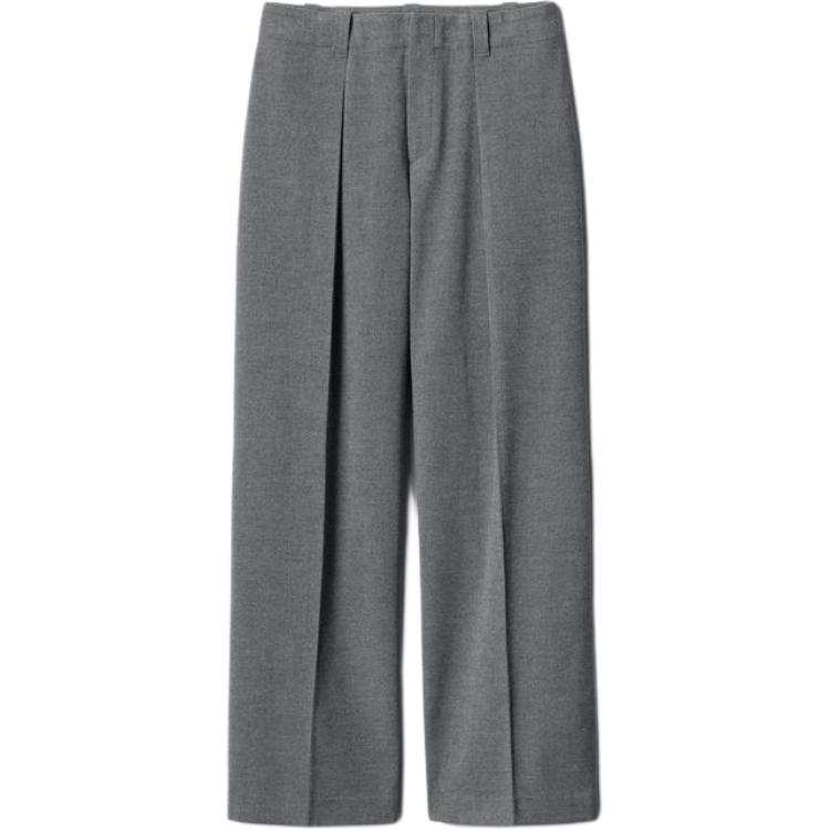 UNIQLO X JW Anderson JWANDERSON Casual Pants Women's Asphalt Gray Moderate Straight Fit Pants