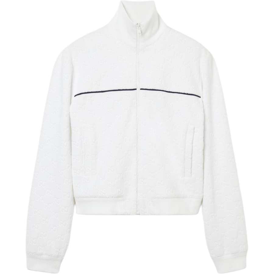 GUCCI Gg Terrycloth Cotton Zip Sweatshirt