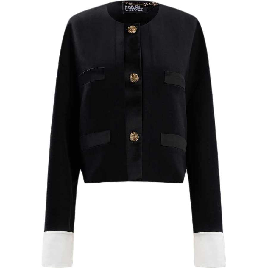 KARL LAGERFELD / Karl Lagerfeld Jeans Cropped Coat Women's Black