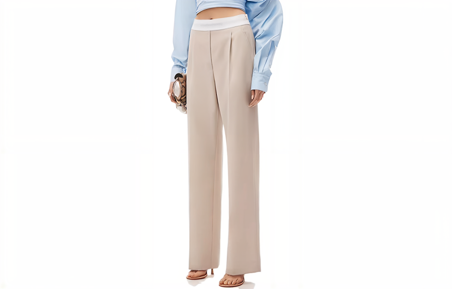 Alexander Wang Logo waistband Straight leg Trousers