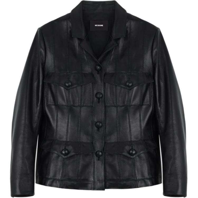 WE11DONE WE11DONE Leather Jacket Women's Black