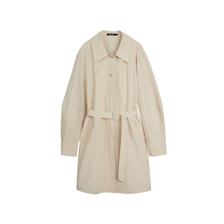 ELLE Trench Coats Women's Khaki Lapel Moderate Other