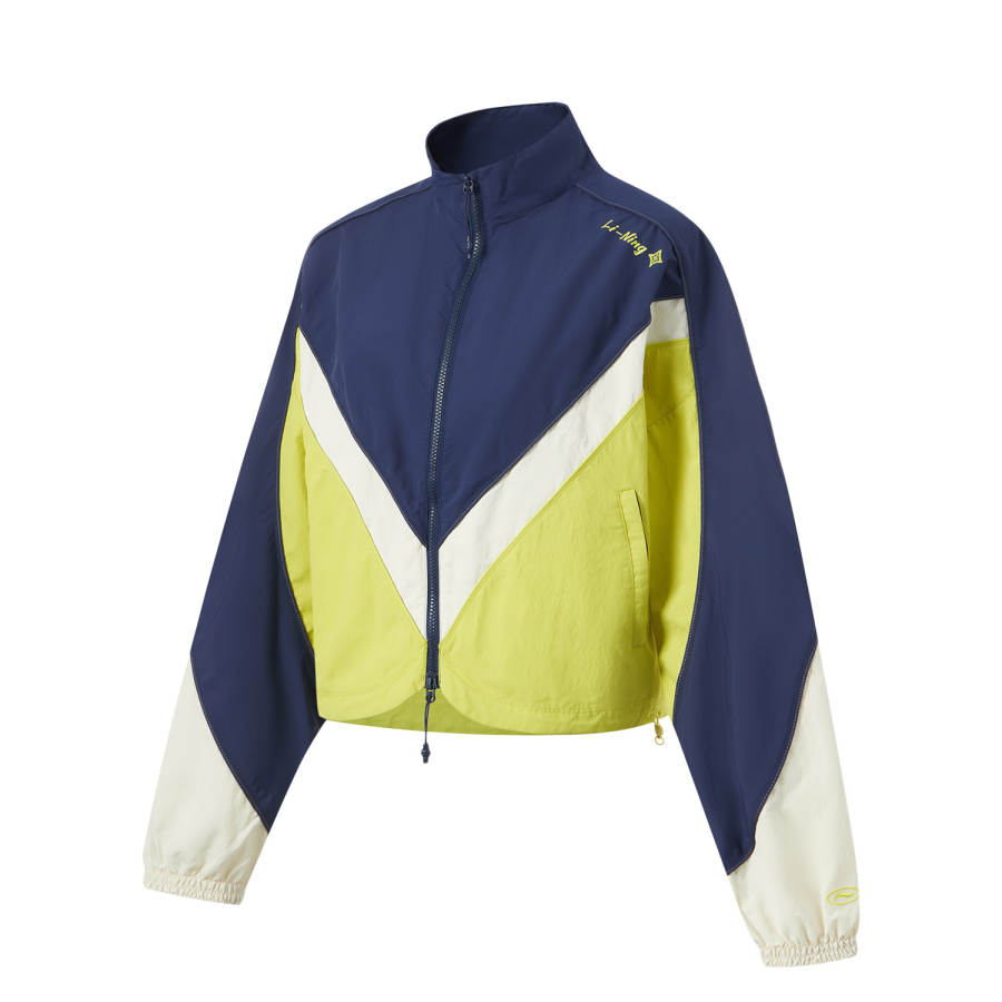 Li-Ning Li Ning Fitness Series Trench Coat Women's Dark Ship Blue/Apple Green/Creamy Yellow