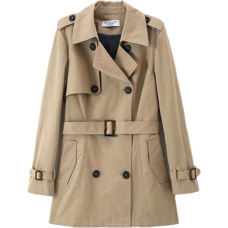 MOHANYIMEI Trench Coat Women's Khaki