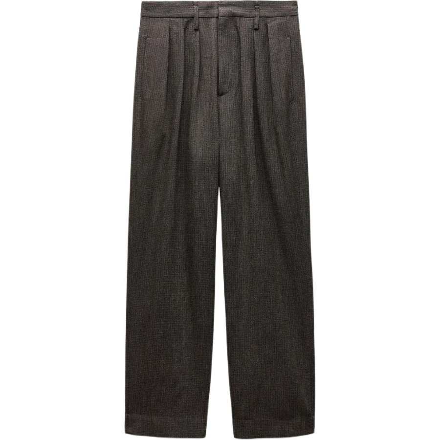 ZARA ZW Casual Pants Women's Zebra Print Brown