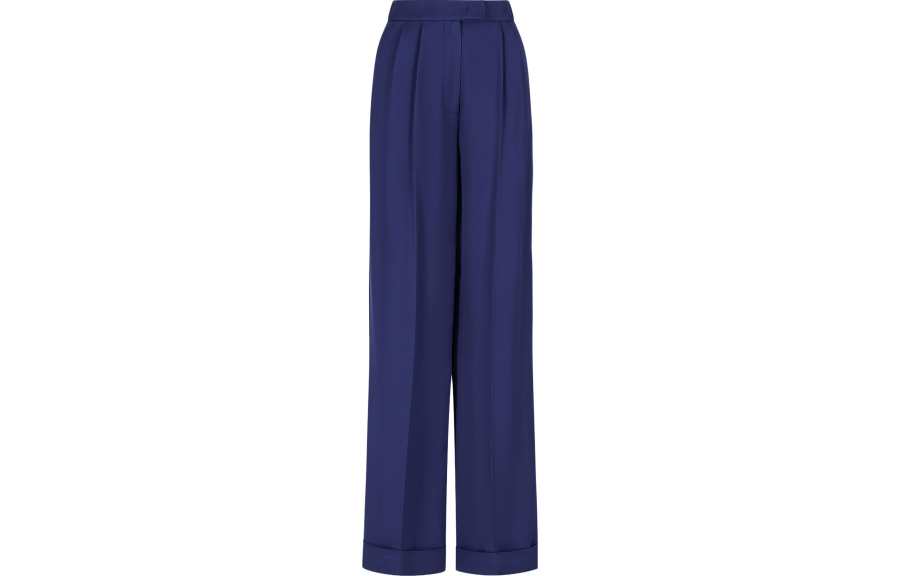 EMPORIO ARMANI Casual Pants Women's Blue Purple Moderate Wide Leg Pants