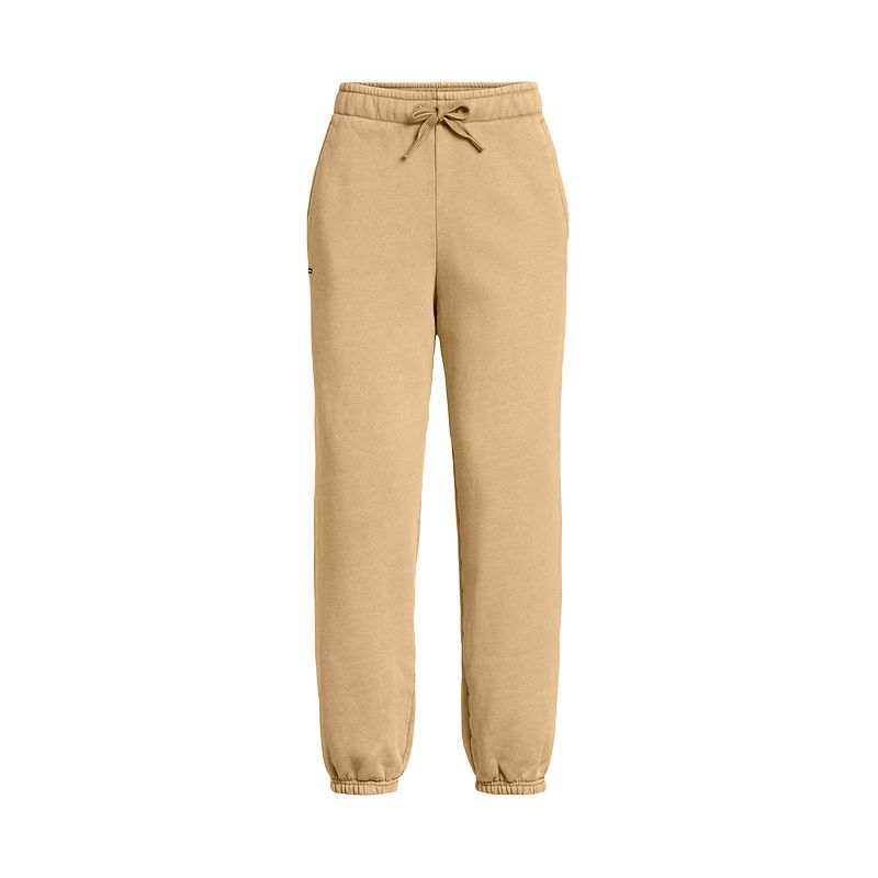 Under Armour Icon Comfortable Solid Color With Fleece Lining Casual Pants Women's Khaki