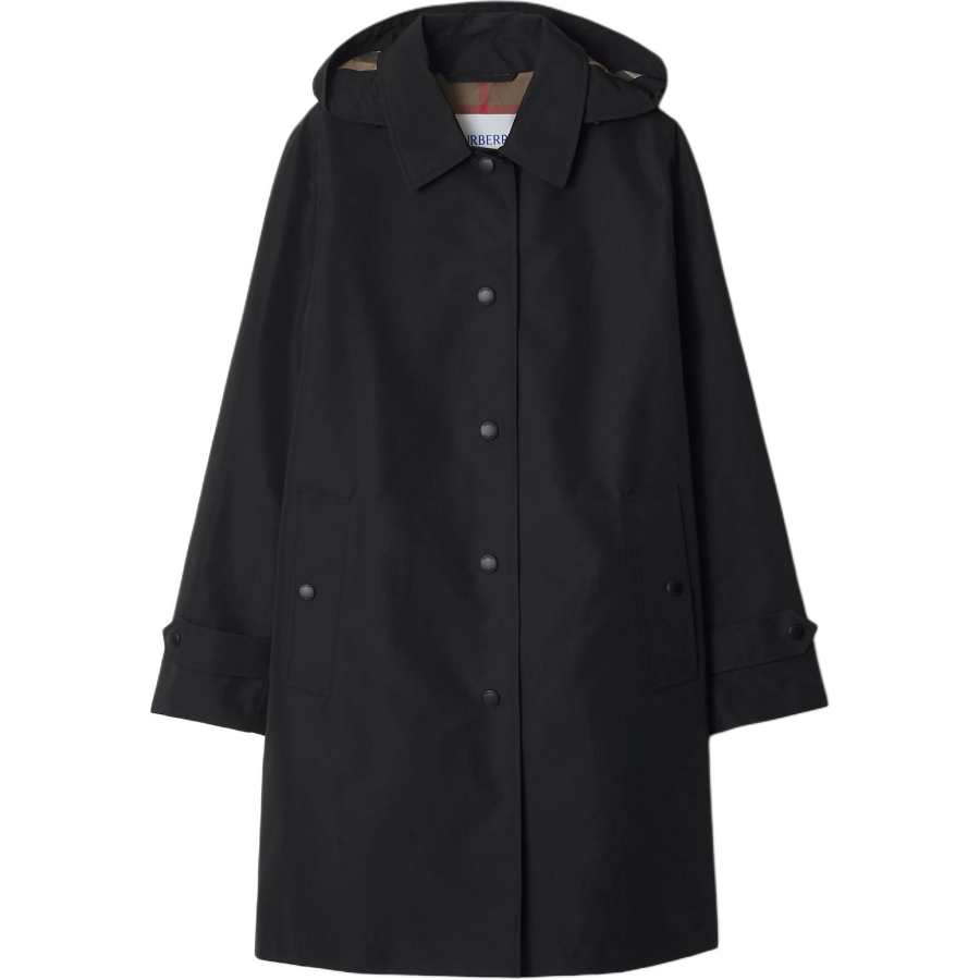 Burberry Coats Women's Black Detachable Hood Moderate