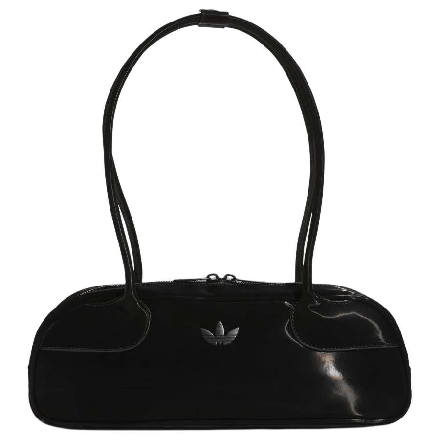Adidas Originals Matte Velvet Polyurethane Long Handle Bag Baguette Bag Shoulder Bag Women's Black