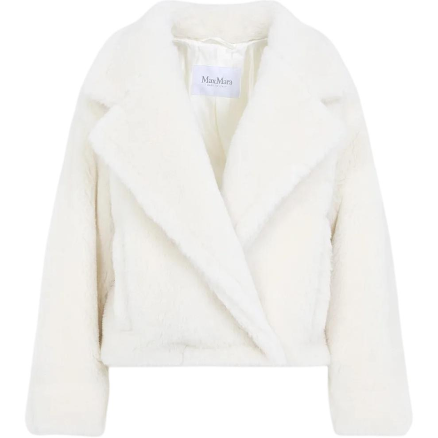 MaxMara MaxMara Velvet feel Coat Women's White