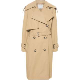 SportMax Ricamo Double-Breasted Belted Trench Coat