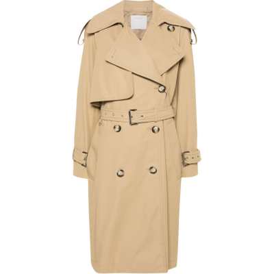 SportMax Ricamo Double-Breasted Belted Trench Coat