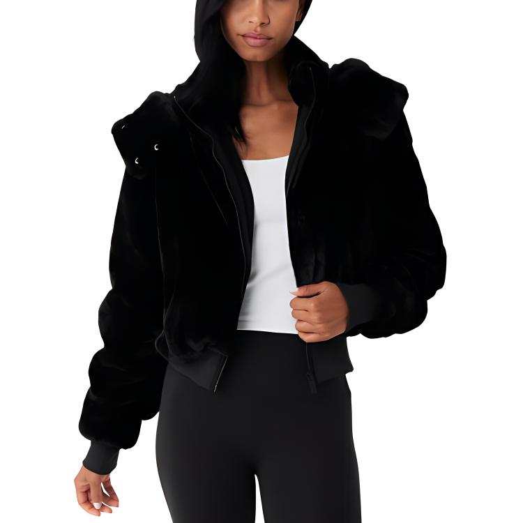 Alo Yoga FAUX FUR FOXY JACKET Velvet feel Coat Women's