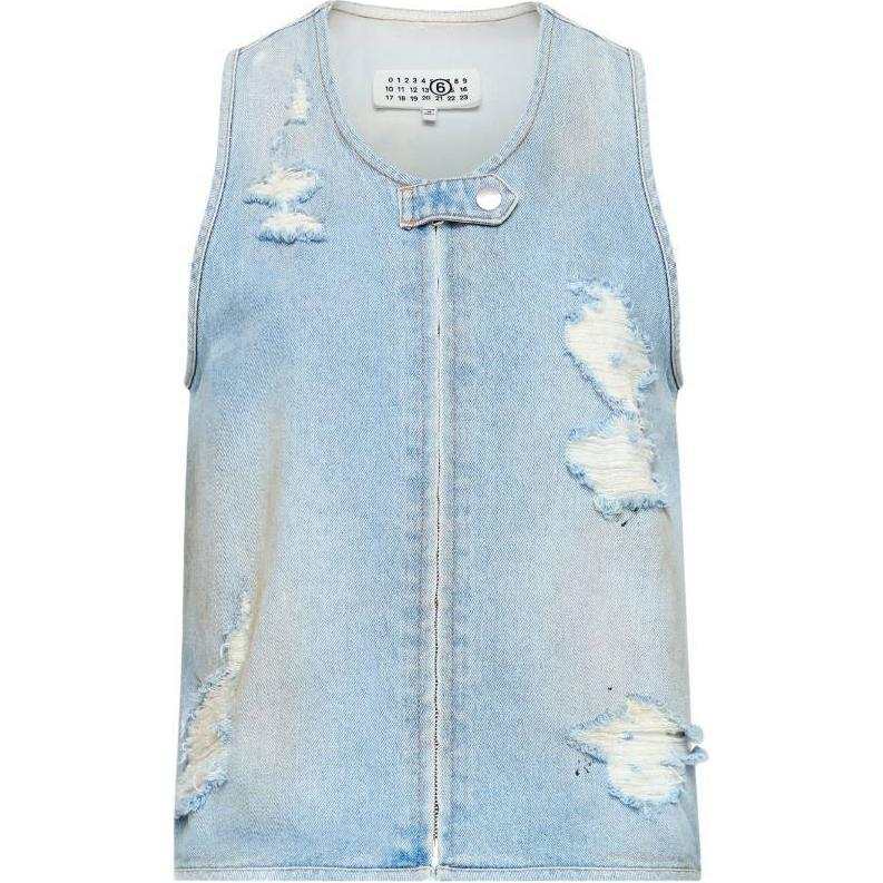 MM6 Maison Margiela Distressed Scoop Neck Waistcoat