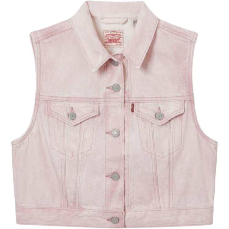 Levis Levis Vests Women's Pink Lapel Moderate Other