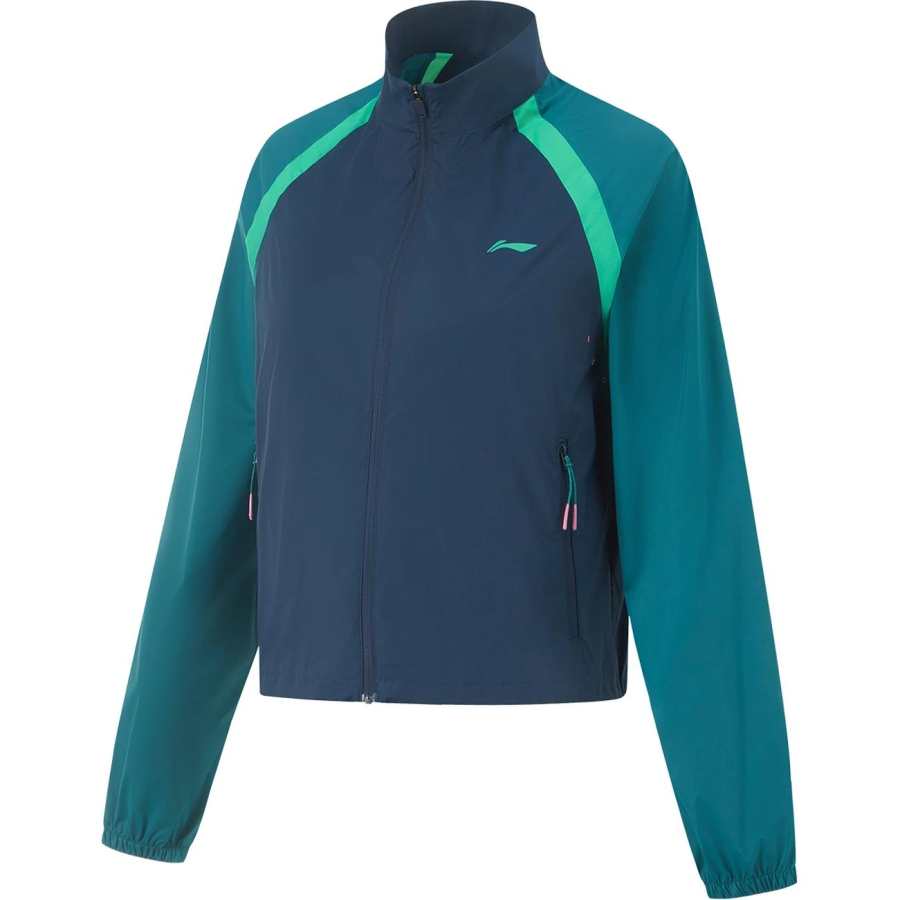 Li-Ning Li Ning Trench Coat Women's Dark Simple Blue