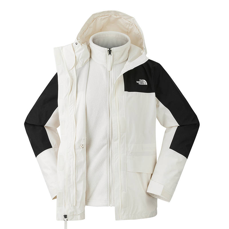 THE NORTH FACE Urban Exploration FW24 Water Resistant Water Repellent Warm Windbreaker Jacket Women's Dune White