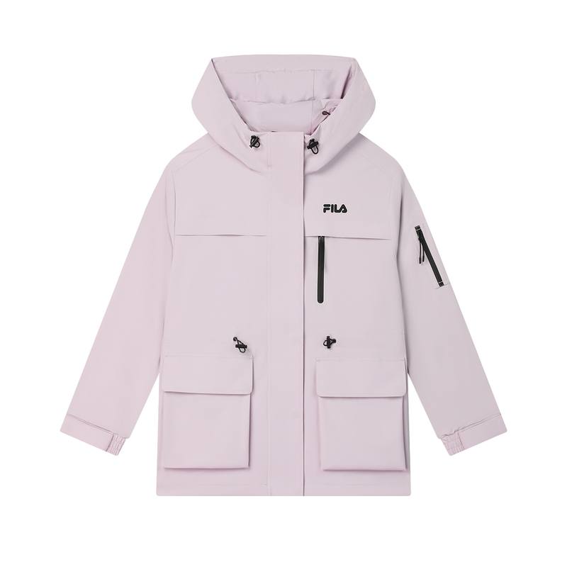 FILA Waterproof And Windproof Windbreaker Jacket Women's Jingle Bell Purple