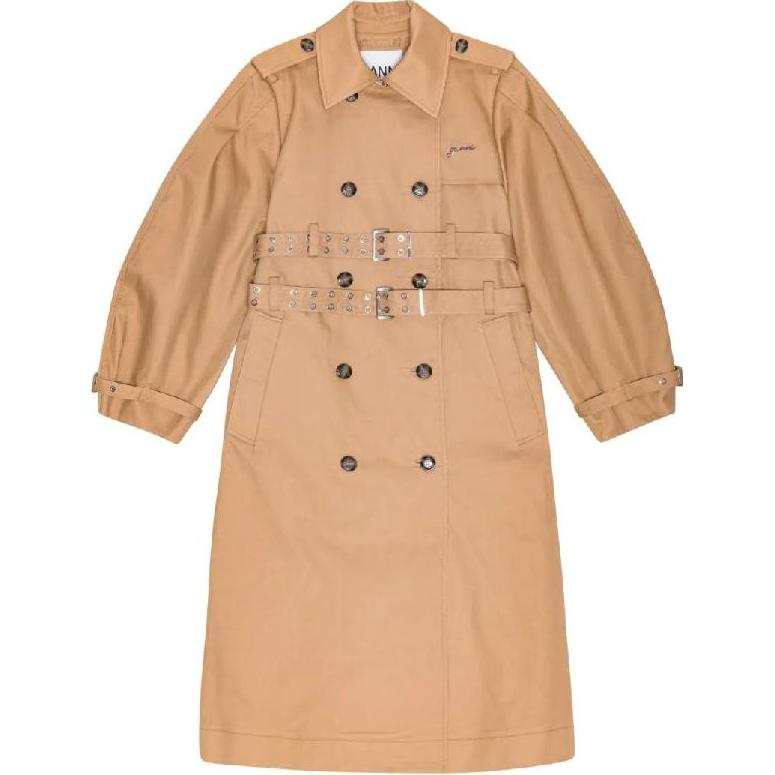 GANNI Belted Trench Coat