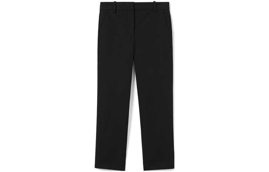 LACOSTE Casual Pants Women's Black Moderate Straight Fit Pants