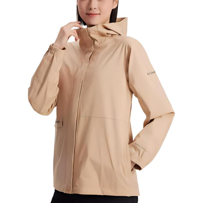 Columbia Waterproof, Windproof, And Breathable Windbreaker Jacket Women's Khaki