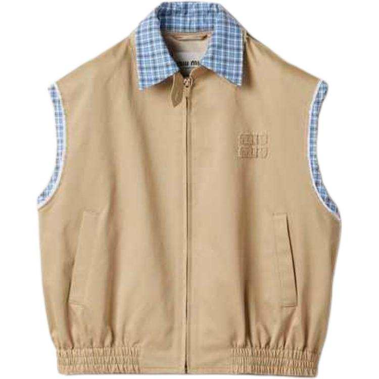 Miu Miu logo-embroidered gilet