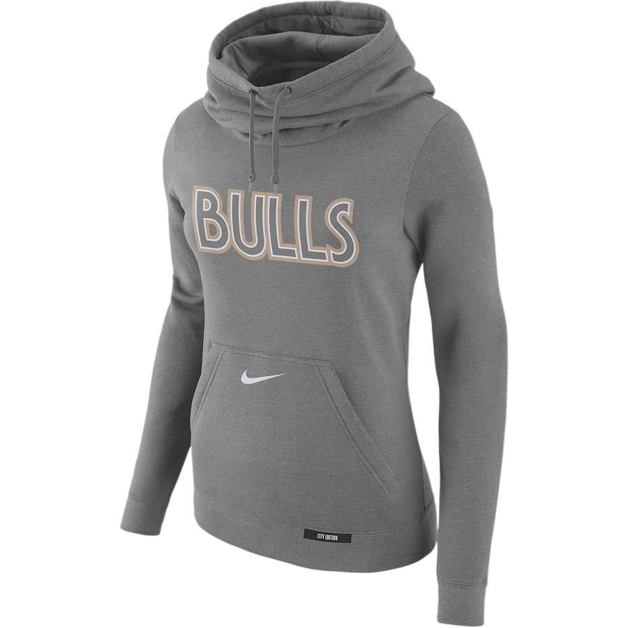 Nike Nike Chicago Bulls Club City Edition Women's Nike Nba Fleece Funnel Neck Hoodie