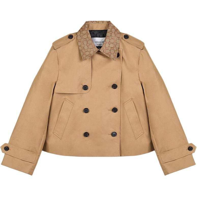 COACH SS25 Trench Coat Women's Khaki