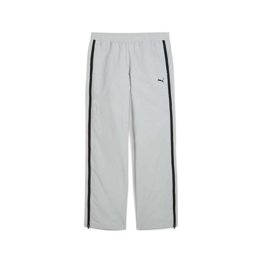 PUMA Casual Pants Women's Gray Moderate Straight Fit Pants