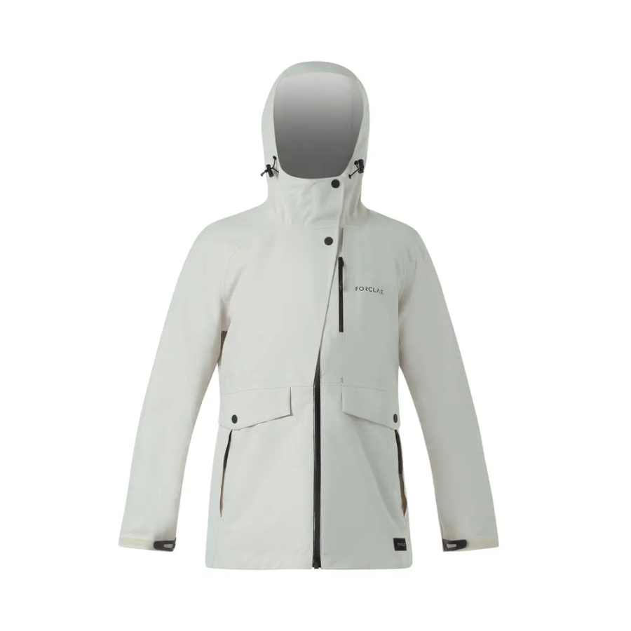 DECATHLON Waterproof And Warm Windbreaker Jacket Women's Pearl Beige