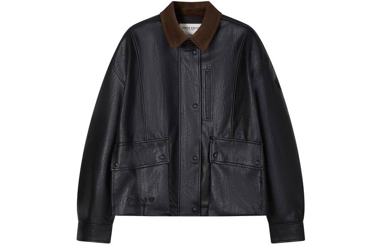 Teenie Weenie Leather Jacket Women's Black