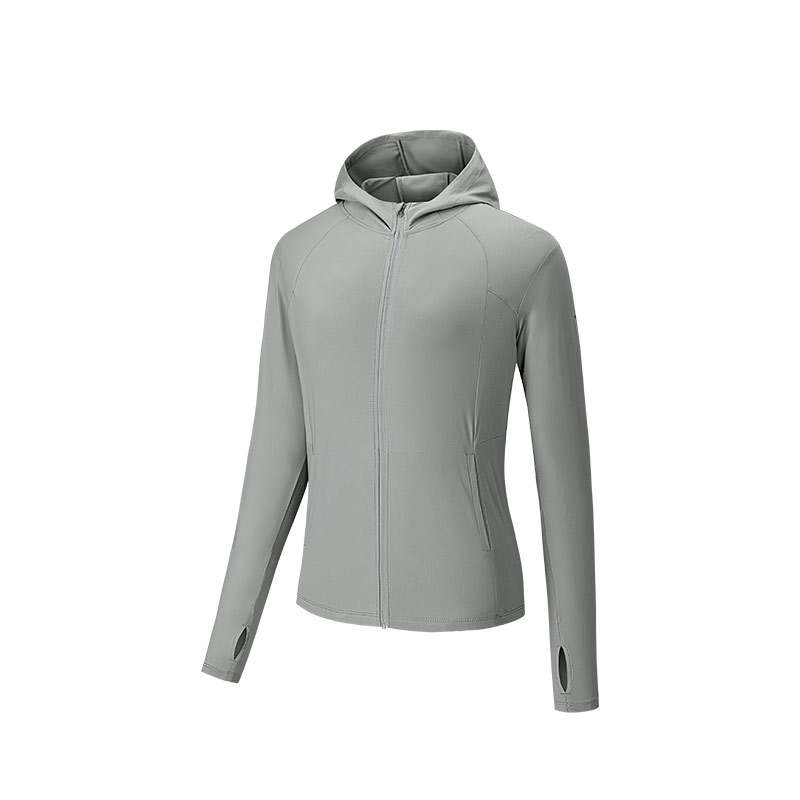 Anta Breathable Sun Protection Clothing Women's Star Diamond Gray