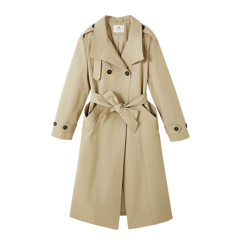 XIANGYING Trench Coat Women's Khaki