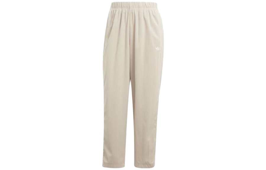 Adidas Originals Casual Pants Women's Beige Moderate Straight Fit Pants