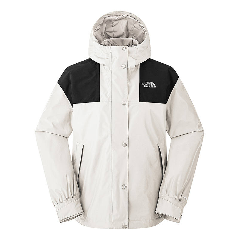 THE NORTH FACE Urban Exploration FW24 Waterproof, Windproof, And Water Repellent Windbreaker Jacket Women's Dune White