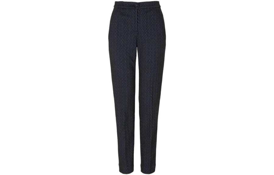 Emporio Armani chevron-jacquard cropped trousers