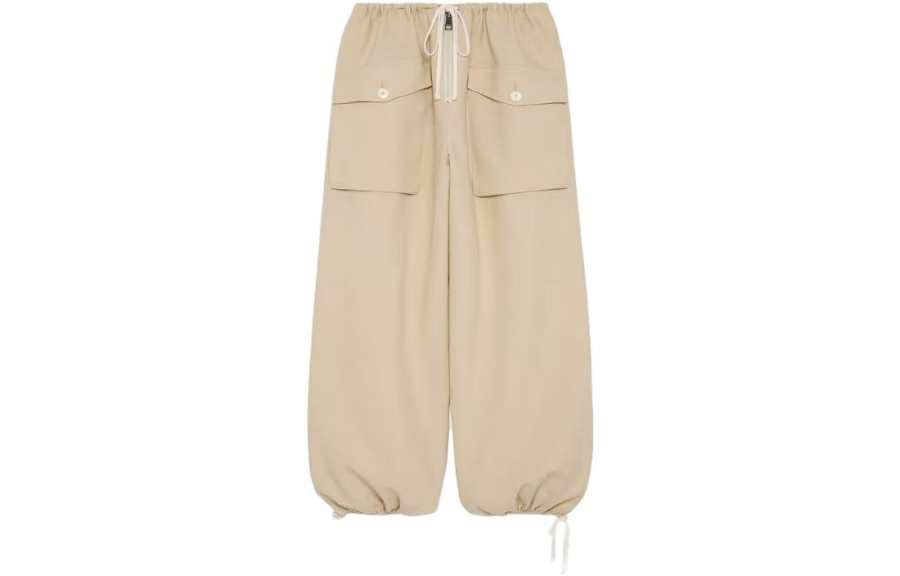 GUCCI Casual Pants Women's Yellow Moderate Cuffed Pants