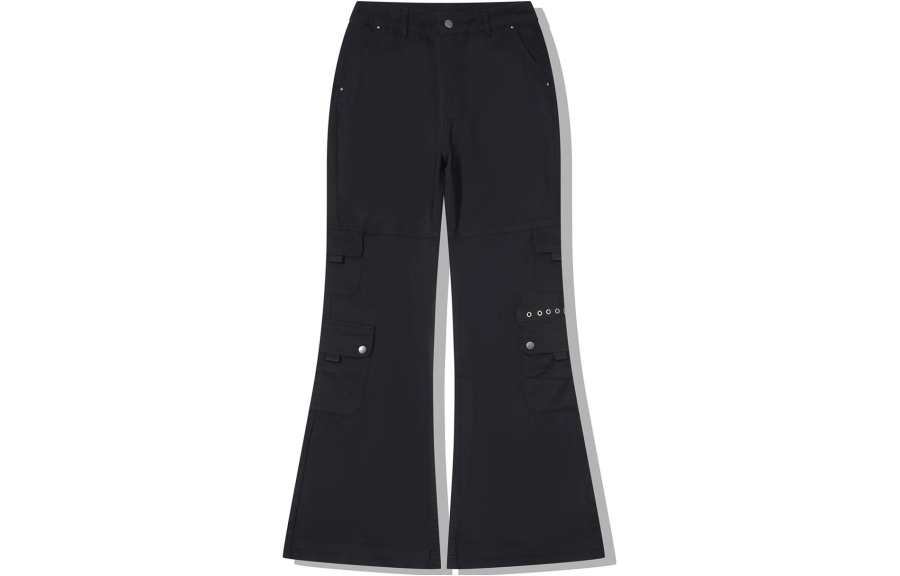 Li-Ning Li Ning X PLEASURES Casual Pants Women's Black Moderate Flared Pants