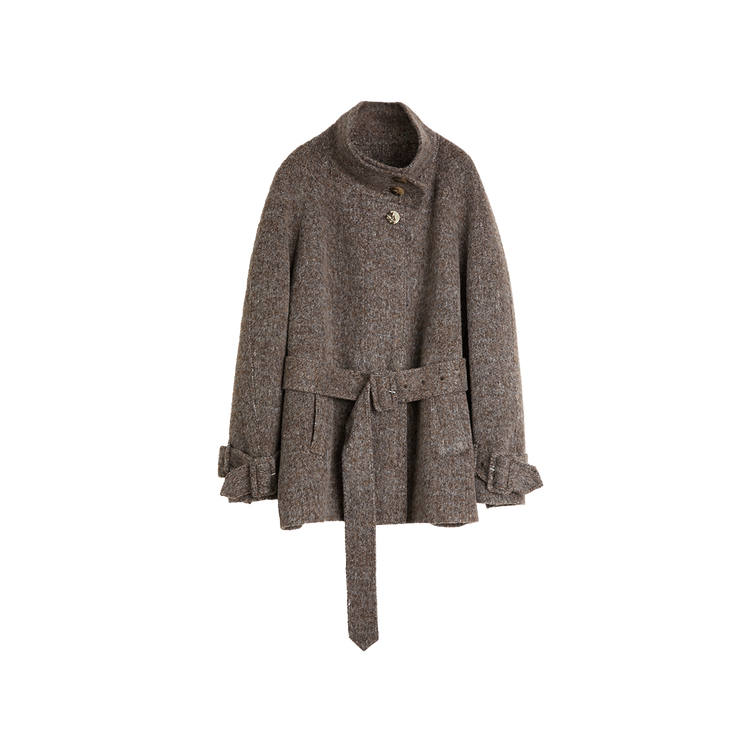 ELLE Coats Women's Beige Coffee