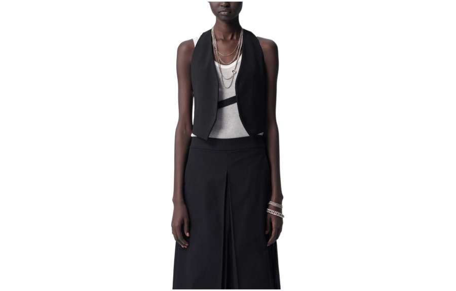 Ann Demeulemeester Mary Micro Waistcoat Vest Women's Black