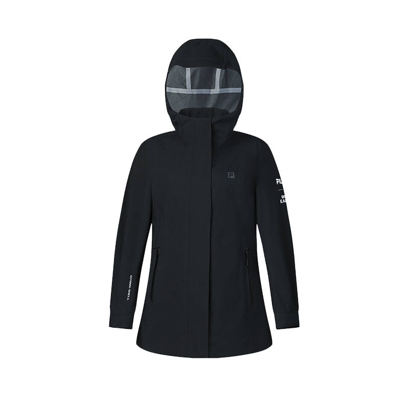 FILA EXPLORE Waterproof And Windproof To Keep Warm Windbreaker Jacket Women's Pitch Black