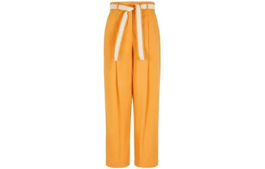 EMPORIO ARMANI Casual Pants Women's Orange Moderate Straight Fit Pants