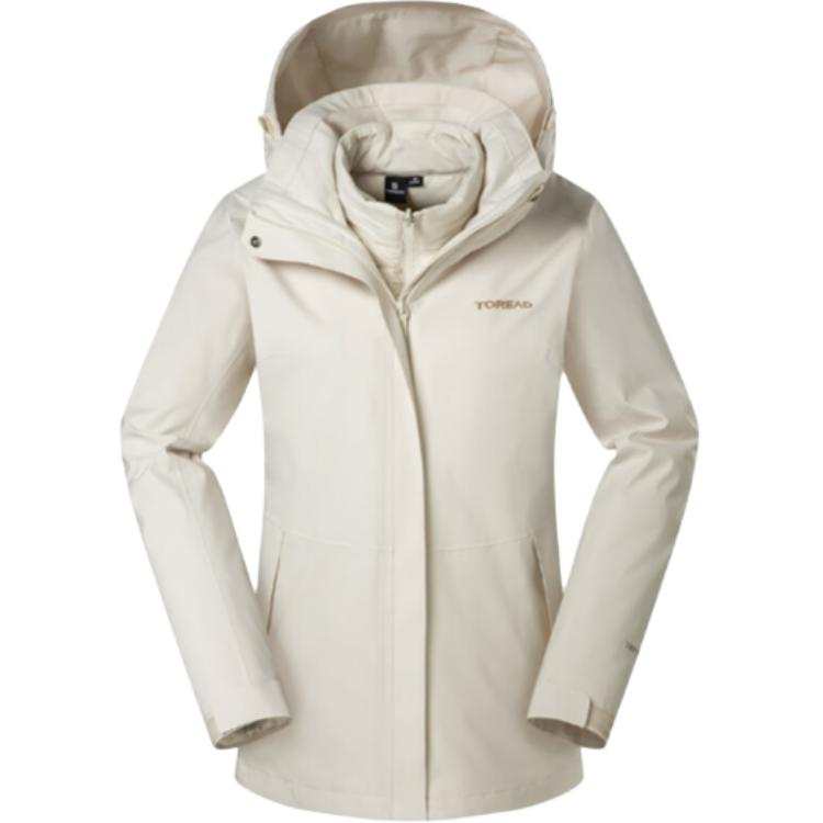 TOREAD Waterproof And Windproof Windbreaker Jacket Women's Beige