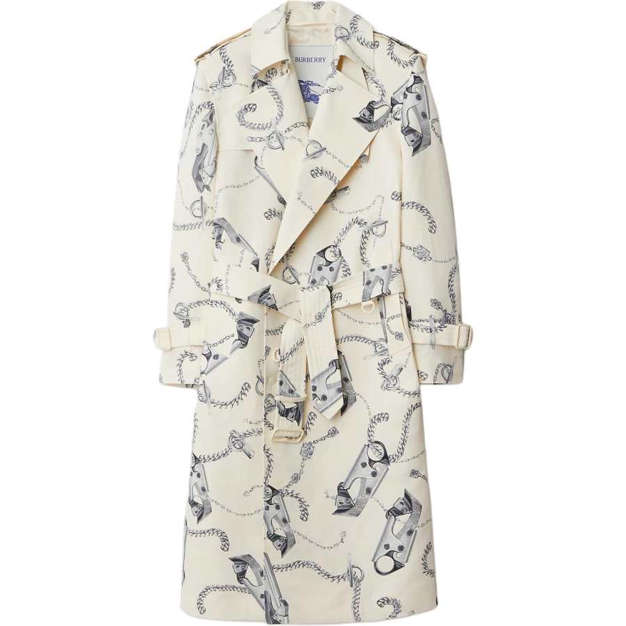 Burberry Knight Hardware Tricotine Trench Coat