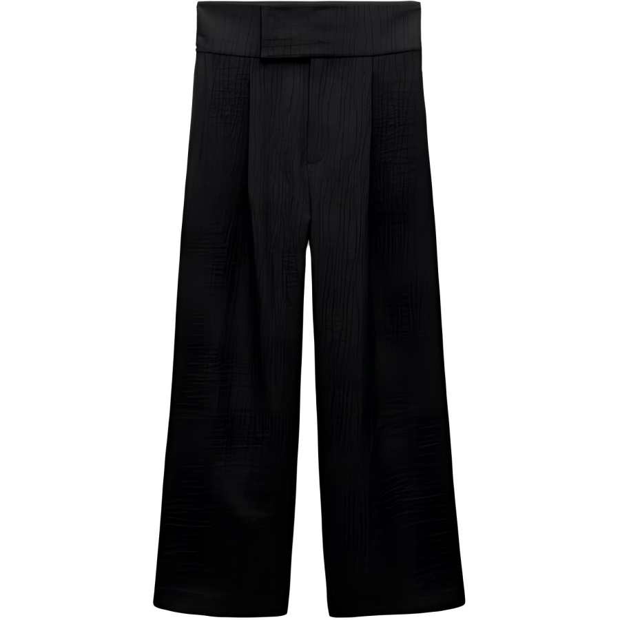 ZARA X AO YES AO YES Casual Pants Women's Black Moderate Wide Leg Pants