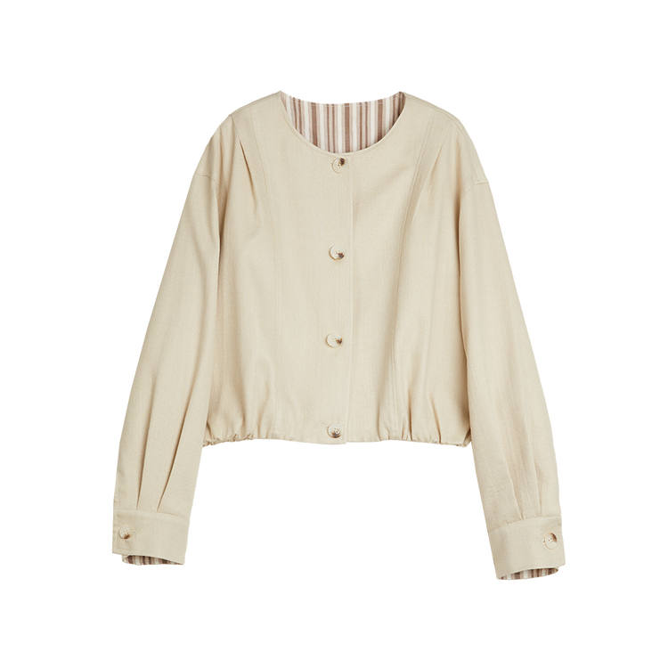 ELLE Cropped Coat Women's Apricot