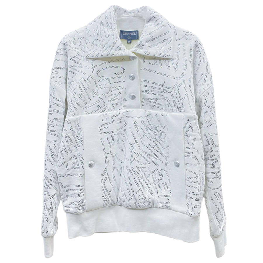 CHANEL 21N Skiing Collection Sweatshirt Women's White