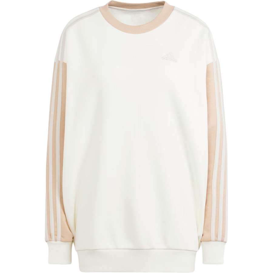 Adidas Adidas Clothing Sweatshirts Women's Ecru Crew Neck Moderate